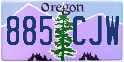 OR license plate 885CJW