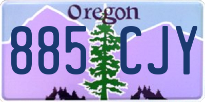 OR license plate 885CJY