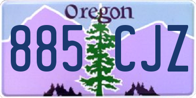 OR license plate 885CJZ
