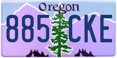 OR license plate 885CKE