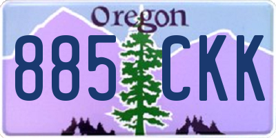 OR license plate 885CKK