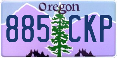 OR license plate 885CKP
