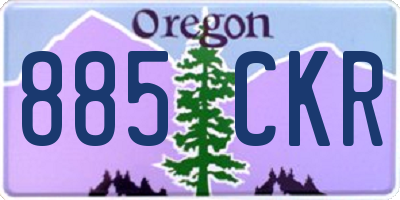 OR license plate 885CKR