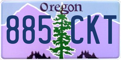 OR license plate 885CKT