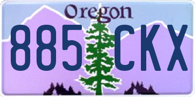 OR license plate 885CKX