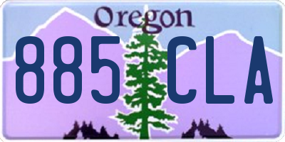 OR license plate 885CLA