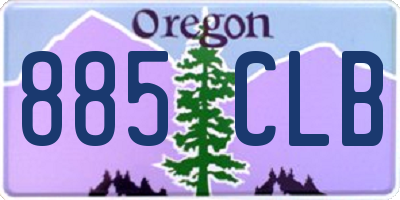 OR license plate 885CLB