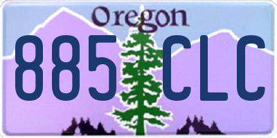 OR license plate 885CLC