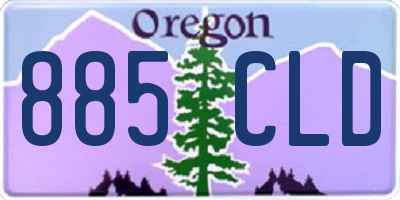 OR license plate 885CLD