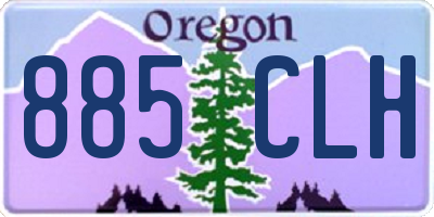 OR license plate 885CLH