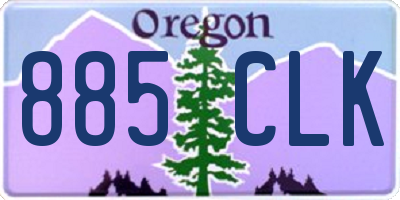OR license plate 885CLK