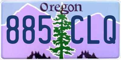 OR license plate 885CLQ