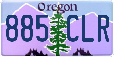 OR license plate 885CLR