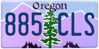 OR license plate 885CLS