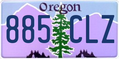 OR license plate 885CLZ