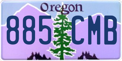 OR license plate 885CMB