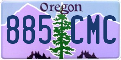 OR license plate 885CMC