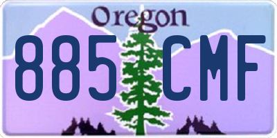 OR license plate 885CMF