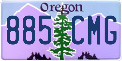 OR license plate 885CMG