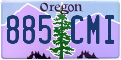 OR license plate 885CMI