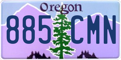OR license plate 885CMN