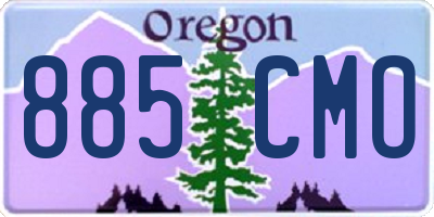 OR license plate 885CMO