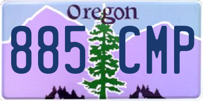 OR license plate 885CMP