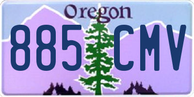 OR license plate 885CMV