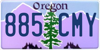 OR license plate 885CMY