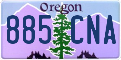 OR license plate 885CNA