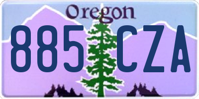 OR license plate 885CZA