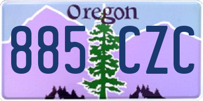 OR license plate 885CZC