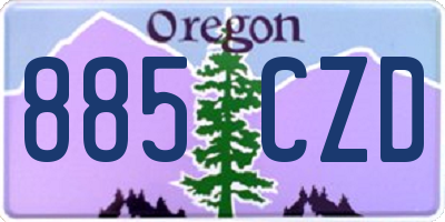 OR license plate 885CZD