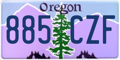 OR license plate 885CZF