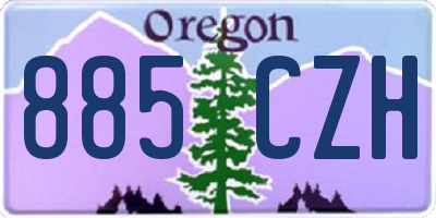 OR license plate 885CZH
