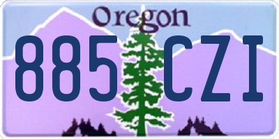 OR license plate 885CZI