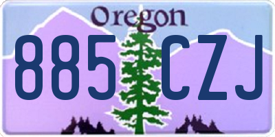 OR license plate 885CZJ