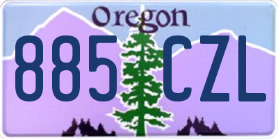 OR license plate 885CZL