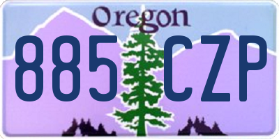 OR license plate 885CZP