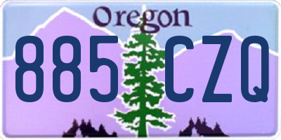 OR license plate 885CZQ