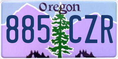 OR license plate 885CZR