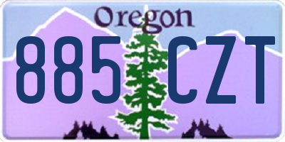 OR license plate 885CZT