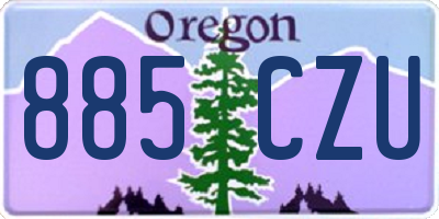 OR license plate 885CZU