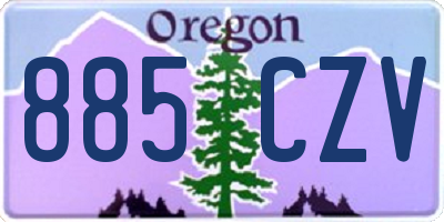 OR license plate 885CZV