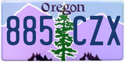 OR license plate 885CZX