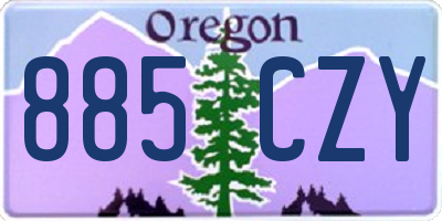 OR license plate 885CZY
