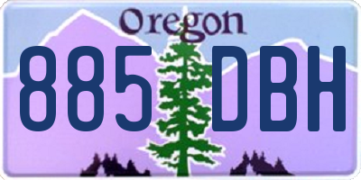 OR license plate 885DBH