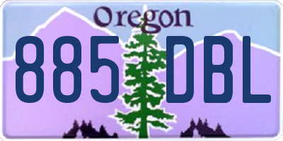 OR license plate 885DBL