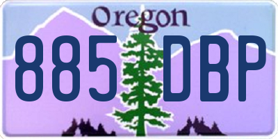 OR license plate 885DBP