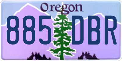 OR license plate 885DBR
